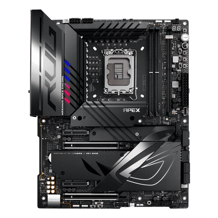 ASUS ROG MAXIMUS Z790 APEX ENCORE LGA1700 ATX Motherboard, Intel Z790 Chipset, 2x DDR5 DIMM & 96GB Max, Wi-Fi 7 / BT v5.4 / 2.5Gb Eth, PCIe 5.0, 5 x M.2, USB Type-C/A, SupremeFX 7.1 | 90MB1FX0-M0EAY0 thumbnail 2