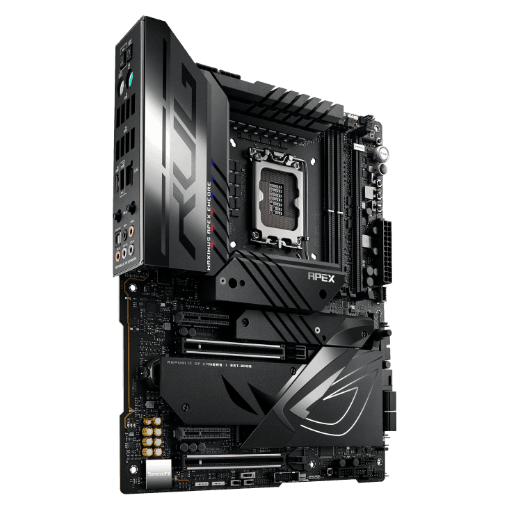 ASUS ROG MAXIMUS Z790 APEX ENCORE LGA1700 ATX Motherboard, Intel Z790 Chipset, 2x DDR5 DIMM & 96GB Max, Wi-Fi 7 / BT v5.4 / 2.5Gb Eth, PCIe 5.0, 5 x M.2, USB Type-C/A, SupremeFX 7.1 | 90MB1FX0-M0EAY0 thumbnail 4