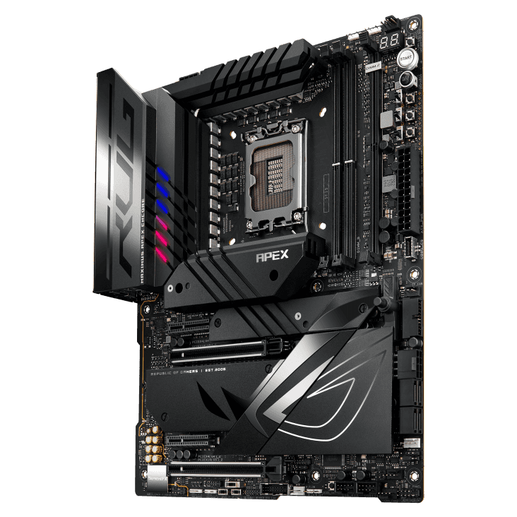 ASUS ROG MAXIMUS Z790 APEX ENCORE LGA1700 ATX Motherboard, Intel Z790 Chipset, 2x DDR5 DIMM & 96GB Max, Wi-Fi 7 / BT v5.4 / 2.5Gb Eth, PCIe 5.0, 5 x M.2, USB Type-C/A, SupremeFX 7.1 | 90MB1FX0-M0EAY0 thumbnail 6
