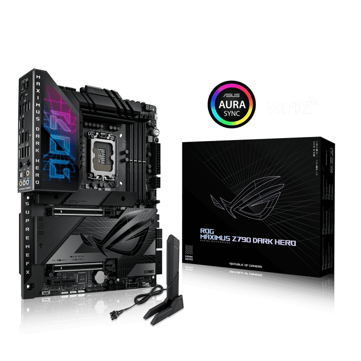 ASUS ROG MAXIMUS Z790 DARK HERO LGA1700 ATX Motherboard, Intel Z790 Chipset, 4x DDR5 DIMM, 192GB Max Memory, Intel WiFi 7, BTv5.4, 2.5Gb ETH, PCIe 5.0 x16, HDMI/Thunderbolt 4/USB-C | 90MB1F90-M0EAY0 thumbnail 5