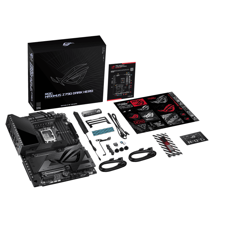 ASUS ROG MAXIMUS Z790 DARK HERO LGA1700 ATX Motherboard, Intel Z790 Chipset, 4x DDR5 DIMM, 192GB Max Memory, Intel WiFi 7, BTv5.4, 2.5Gb ETH, PCIe 5.0 x16, HDMI/Thunderbolt 4/USB-C | 90MB1F90-M0EAY0 thumbnail 7
