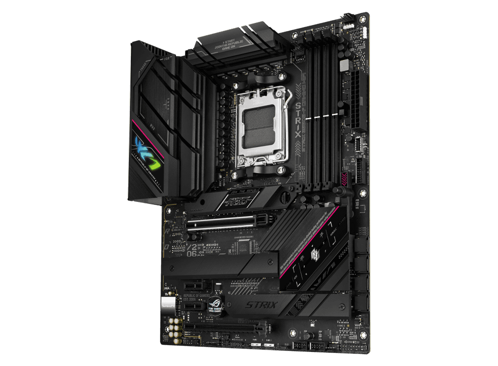 ASUS ROG STRIX B650E-F GAMING WIFI ATX Motherboard, AM5 Socket, AMD B650 Chipset, Intel 2.5Gb Ethernet, 4 x 2-Channel DDR5 128GB Max, 1xPCIe 5.0x16, 3xM.2 PCIe, USB 2.0/3.2 1xHDMI/DP | 90MB1BQ0-M0EAY0 thumbnail 2