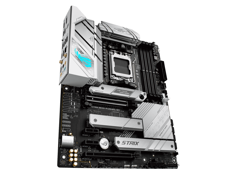 Asus Rog Strix B650-A Gaming Wi-Fi ATX DDR5 Motherboard, AMD Socket AM5, B650 Chipset, 2.5Gb Ethernet, Bluetooth, WiFi 6E 6GHz, Max 128GB 4xDIMM Memory, PCIe 4.0x16, 3xM.2 Slot | 90MB1BP0-M0EAY0 thumbnail 2