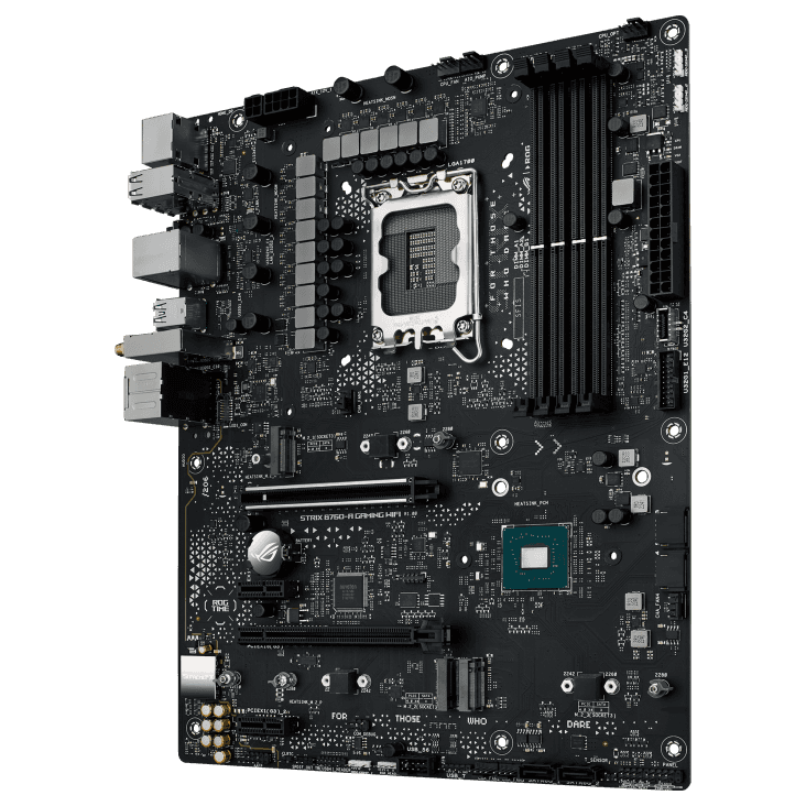 ASUS ROG Strix B760-A Gaming WIFI LGA 1700 ATX Motherboard, Intel B760 Chipset, 4x DDR5 DIMM, Up to 192GB Max Memory, WIFI 6E / 2.5G ETH, PCIe 5.0, 3x M.2, HDMI / DP, USB 3.2 GEN 2X2 | 90MB1EP0-M0EAY0 thumbnail 3