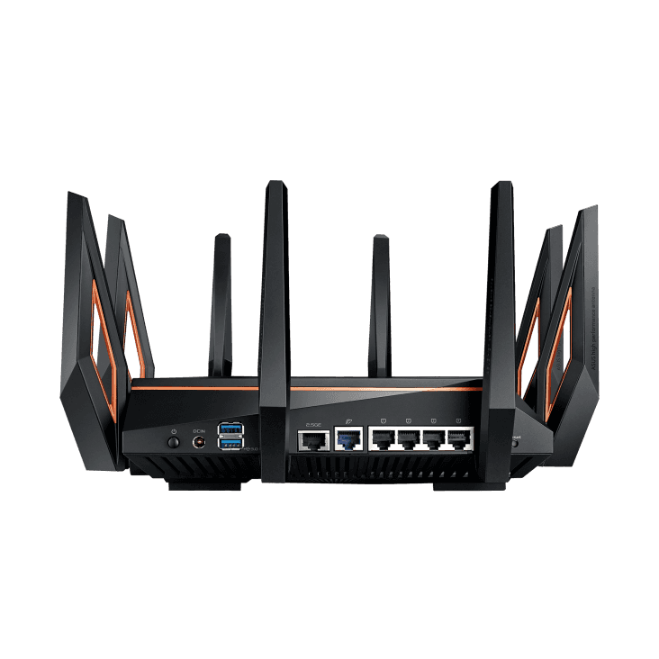 ASUS ROG Rapture GT-AX11000, Tri-Band 10 Gigabit WiFi Router, Aiprotection Lifetime Security, AiRmesh Compatible for Mesh WIFI System, World???s first 10 Gigabit Wi-Fi router, Wifi 6, Wireless 802.11Ax | 90IG04H0-MU9G00 thumbnail 8