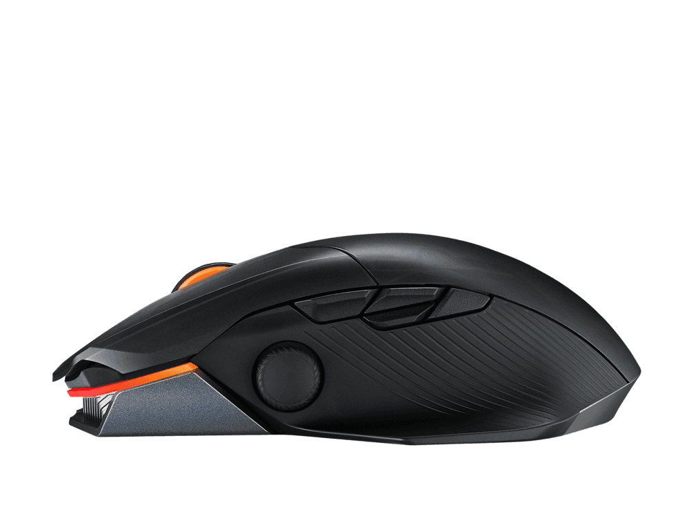 ASUS ROG Chakram X Origin RGB Wireless Gaming Mouse, 36000 DPI AimPoint Optical Sensor, 2.4 GHz / BT / Wired Tri-Mode Connect, Up to 150H Battery Life, 11 Programmable Buttons, Black | 90MP02N1-BMUA00 thumbnail 2