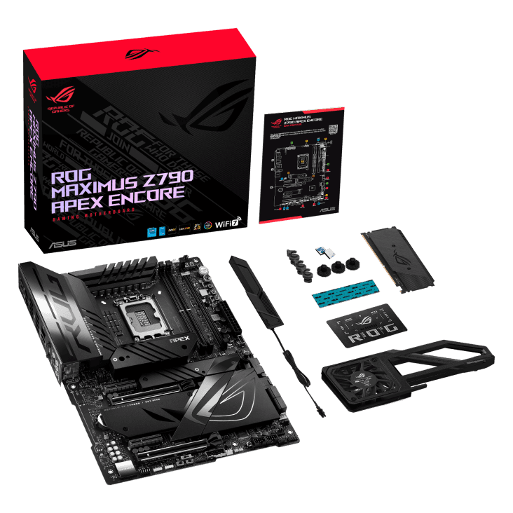 ASUS ROG MAXIMUS Z790 APEX ENCORE LGA1700 ATX Motherboard, Intel Z790 Chipset, 2x DDR5 DIMM & 96GB Max, Wi-Fi 7 / BT v5.4 / 2.5Gb Eth, PCIe 5.0, 5 x M.2, USB Type-C/A, SupremeFX 7.1 | 90MB1FX0-M0EAY0 thumbnail 5