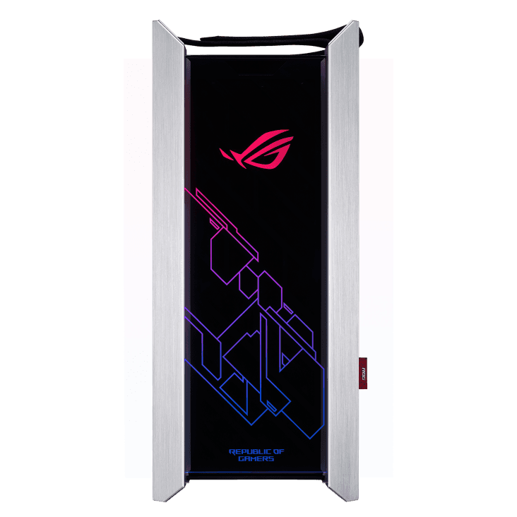 ASUS ROG Strix Helios White Edition RGB ATX/EATX mid-tower gaming case with tempered glass, aluminum frame, GPU braces, 420mm radiator support and Aura Sync, 90DC0023-B39000,4718017611329 thumbnail 1