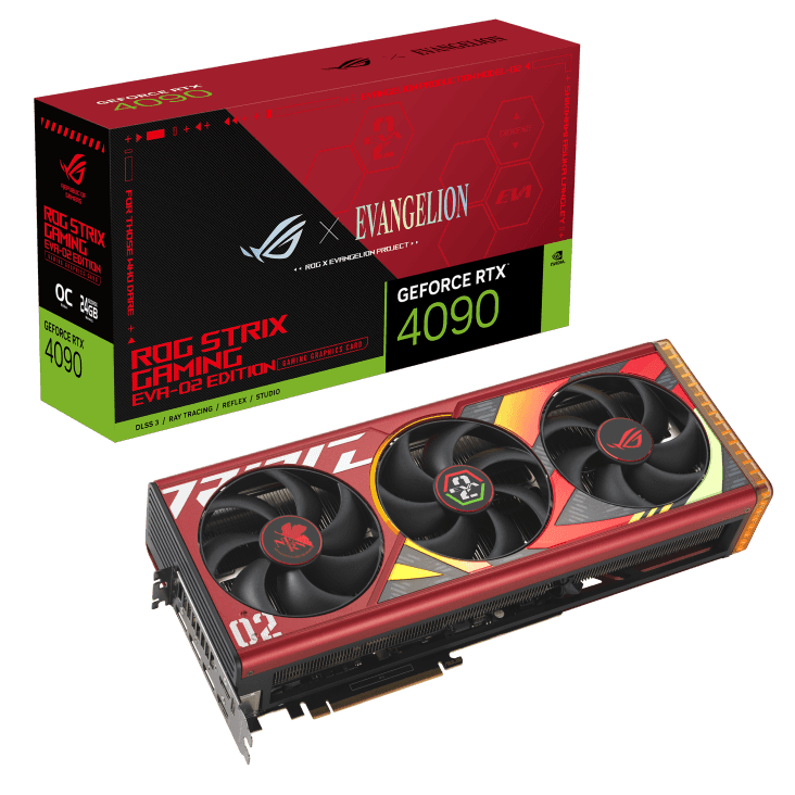  ASUS ROG Strix GeForce RTX 4090 OC EVA-02 Edition Graphics Card, 24GB GDDR6X 384-bit Memory, 2640 MHz OC Boost Clock, 21 Gbps Memory Speed, 16384 CUDA Cores, 4x Max Display | 90YV0ID5-M0NM00 thumbnail 7