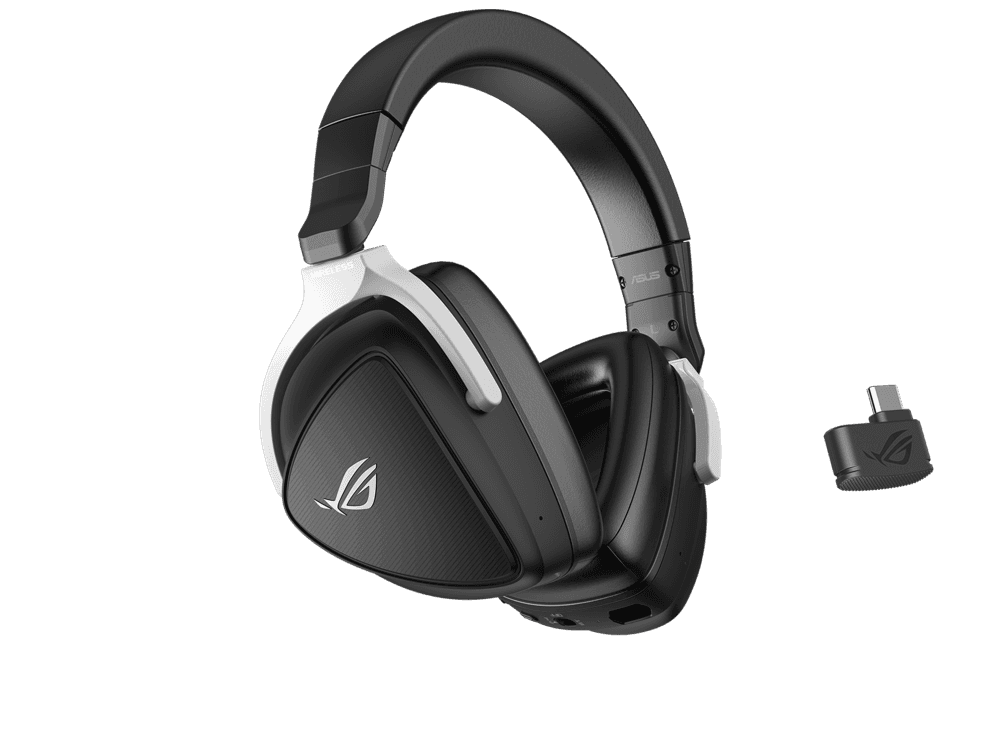 ASUS ROG Delta S Wireless Gaming Headset (AI Beamforming Mic, 7.1 surround sound, 50mm Drivers, Lightweight, Low-latency, 2.4GHz, Bluetooth, USB-C, For PC, Mac, PS4, PS5, Switch, Mobile Device)- Black| 90YH03IW-B3UA00 thumbnail 3