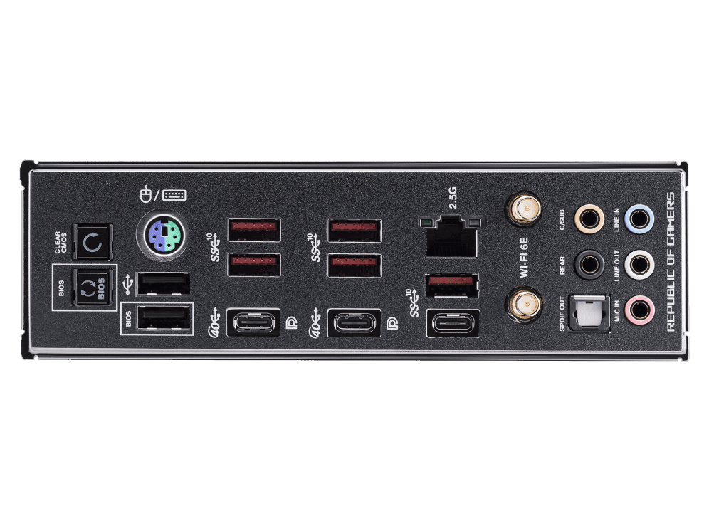 ASUS ROG CROSSHAIR X670E GENE ATX DDR5 Motherboard, AM5 Socket, AMD X670 Chipset, 64GB DIMM Max Memory, WiFi 6E, Intel 2.5Gb Ethernet, PCIe 5.0, M.2 Heatsink, USB Ports | 90MB1B80-M0EAY0 thumbnail 1