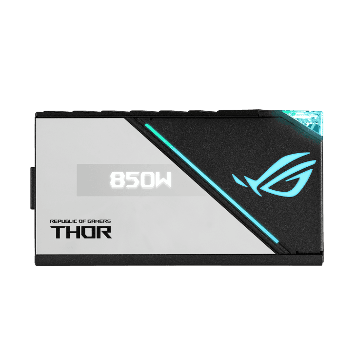 ASUS ROG THOR 850W Platinum II Fully Modular Power Supply, 80 Plus Platinum,135mm Wing-blade Fan with PWM Control, ROG Heatsinks, OLED Display, Aura Sync, Low-ESR Capacitors | 90YE00L2-B0NA00 thumbnail 4