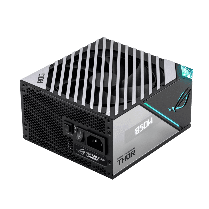 ASUS ROG THOR 850W Platinum II Fully Modular Power Supply, 80 Plus Platinum,135mm Wing-blade Fan with PWM Control, ROG Heatsinks, OLED Display, Aura Sync, Low-ESR Capacitors | 90YE00L2-B0NA00 thumbnail 3