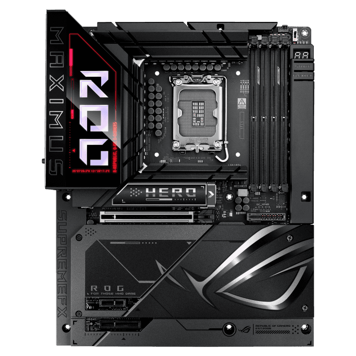 ASUS ROG Maximus Z890 Hero BTF LGA 1851 ATX Motherboard, Intel Z890 Chipset,4x DIMM DDR5 Slot, Up to 256GB Max Memory, 1x PCIe 5.0 x16 SafeSlot, 6x M.2 Slots, WiFi & BT Connectivity | 90MB1KG0-M0EAY0 thumbnail 2