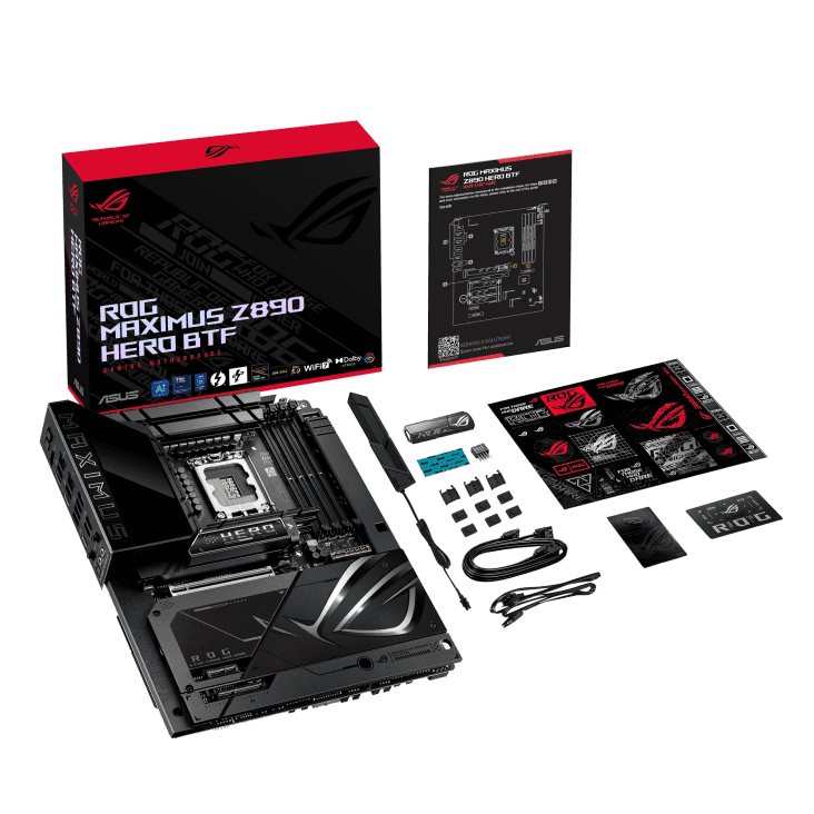 ASUS ROG Maximus Z890 Hero BTF LGA 1851 ATX Motherboard, Intel Z890 Chipset,4x DIMM DDR5 Slot, Up to 256GB Max Memory, 1x PCIe 5.0 x16 SafeSlot, 6x M.2 Slots, WiFi & BT Connectivity | 90MB1KG0-M0EAY0 thumbnail 4