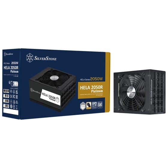 SilverStone HELA 2050R Platinum Fully Modular Power Supply, 2050W Power, Cybenetics Platinum Certified, Active PFC, All Japanese Electrolytic Capacitors, Black | SST-HA2050R-PM thumbnail 2