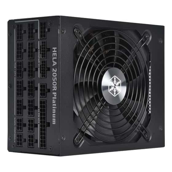 SilverStone HELA 2050R Platinum Fully Modular Power Supply, 2050W Power, Cybenetics Platinum Certified, Active PFC, All Japanese Electrolytic Capacitors, Black | SST-HA2050R-PM thumbnail 6