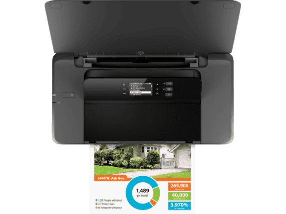 HP OfficeJet 202 Color Portable Mobile Printer, Easy Business Printing, Up to 9 ppm Print Speed, Up to 1200 x 1200 dpi, Up to 50 Paper Input, 1 USB 2.0; Wi-Fi, Black | N4K99C thumbnail 1