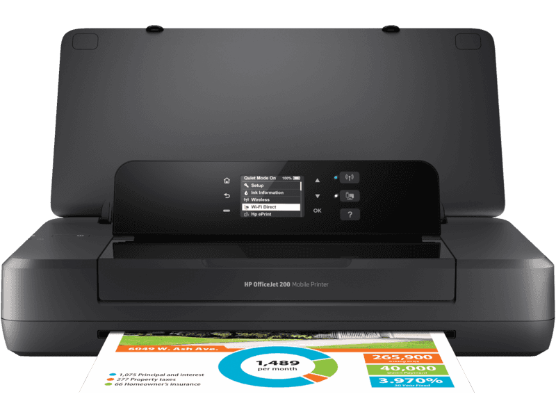 HP OfficeJet 202 Color Portable Mobile Printer, Easy Business Printing, Up to 9 ppm Print Speed, Up to 1200 x 1200 dpi, Up to 50 Paper Input, 1 USB 2.0; Wi-Fi, Black | N4K99C thumbnail 4