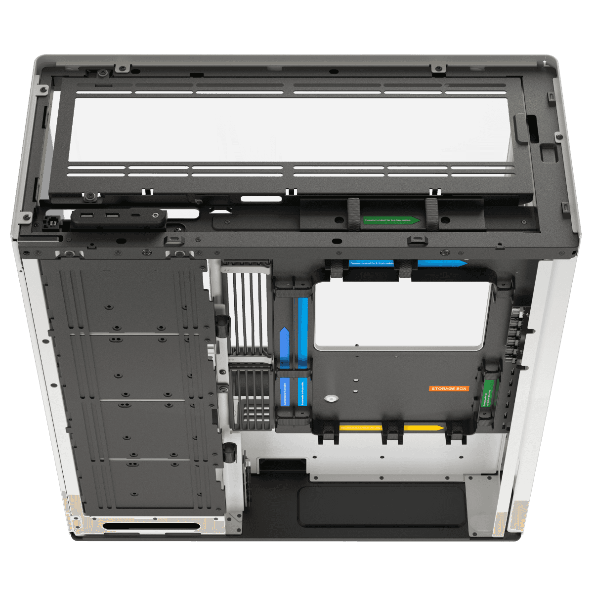 HAVN HS 420 VGPU Mid-tower PC Case, MoBo Upto E-ATX, VGPU Mount Kit with a PCI E 5.0 riser cable, 11x Fan Support, 3-way, White | HVN-CA-HS420-07 thumbnail 7