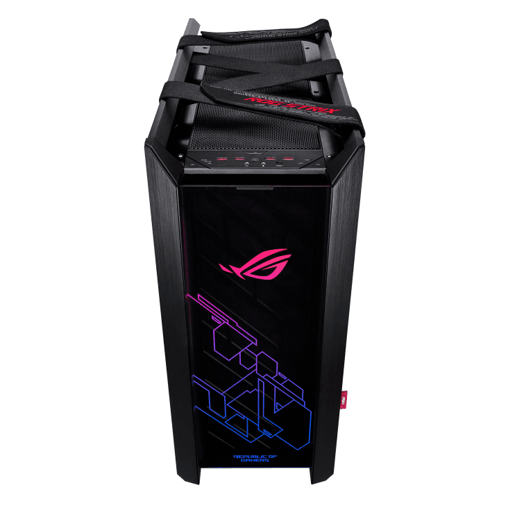 ASUS ROG Strix Helios Gx601 ROG Strix Helios RGB ATX/EATX mid-tower Gaming Case, Aluminum frame, GPU braces, 420mm radiator support and Aura Sync, Black | 90DC0020-B39000 thumbnail 6