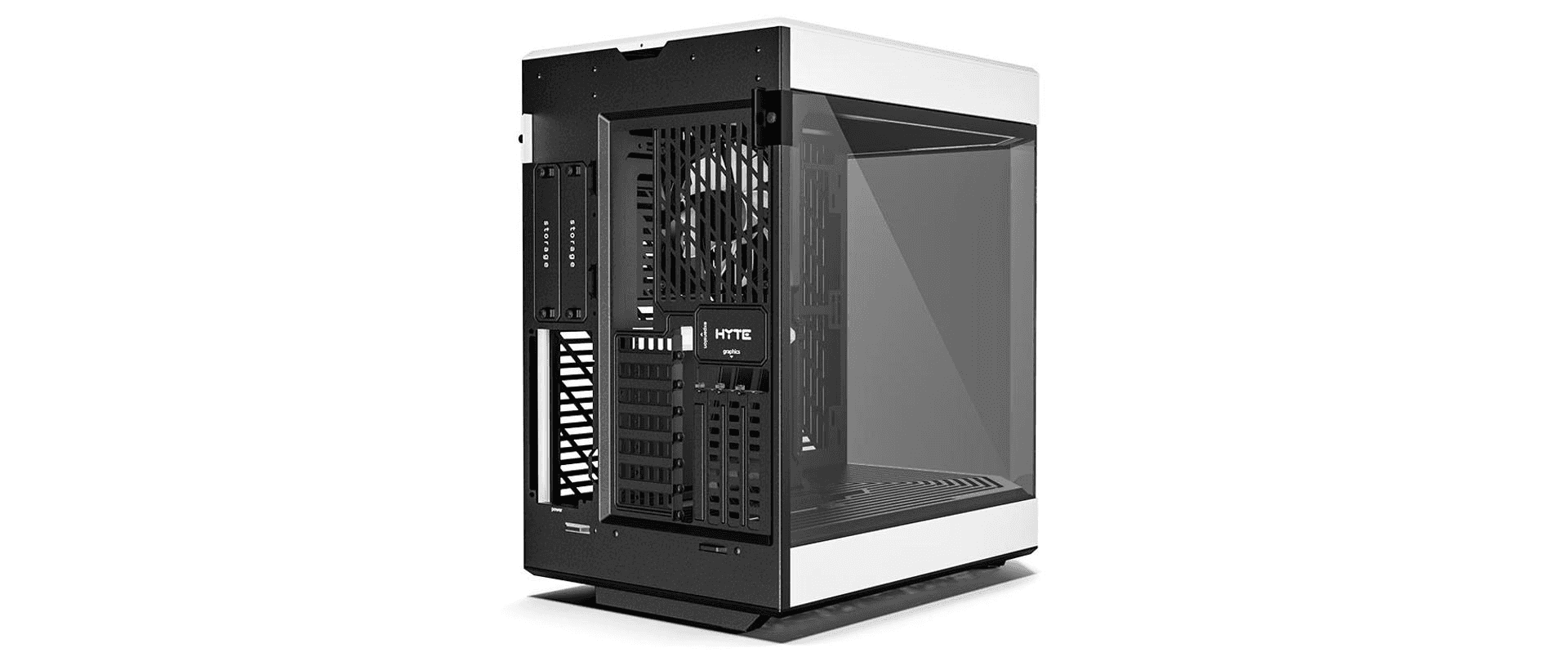 HYTE Y60 Modern Aesthetic Mid-Tower ATX Gaming PC Case, Panoramic Tempered Glass Design, Dual Chamber, 360mm Radiator Support, 6x 120mm Fans, PCIE 4.0 Cable, White | CS-HYTE-Y60-WW thumbnail 4