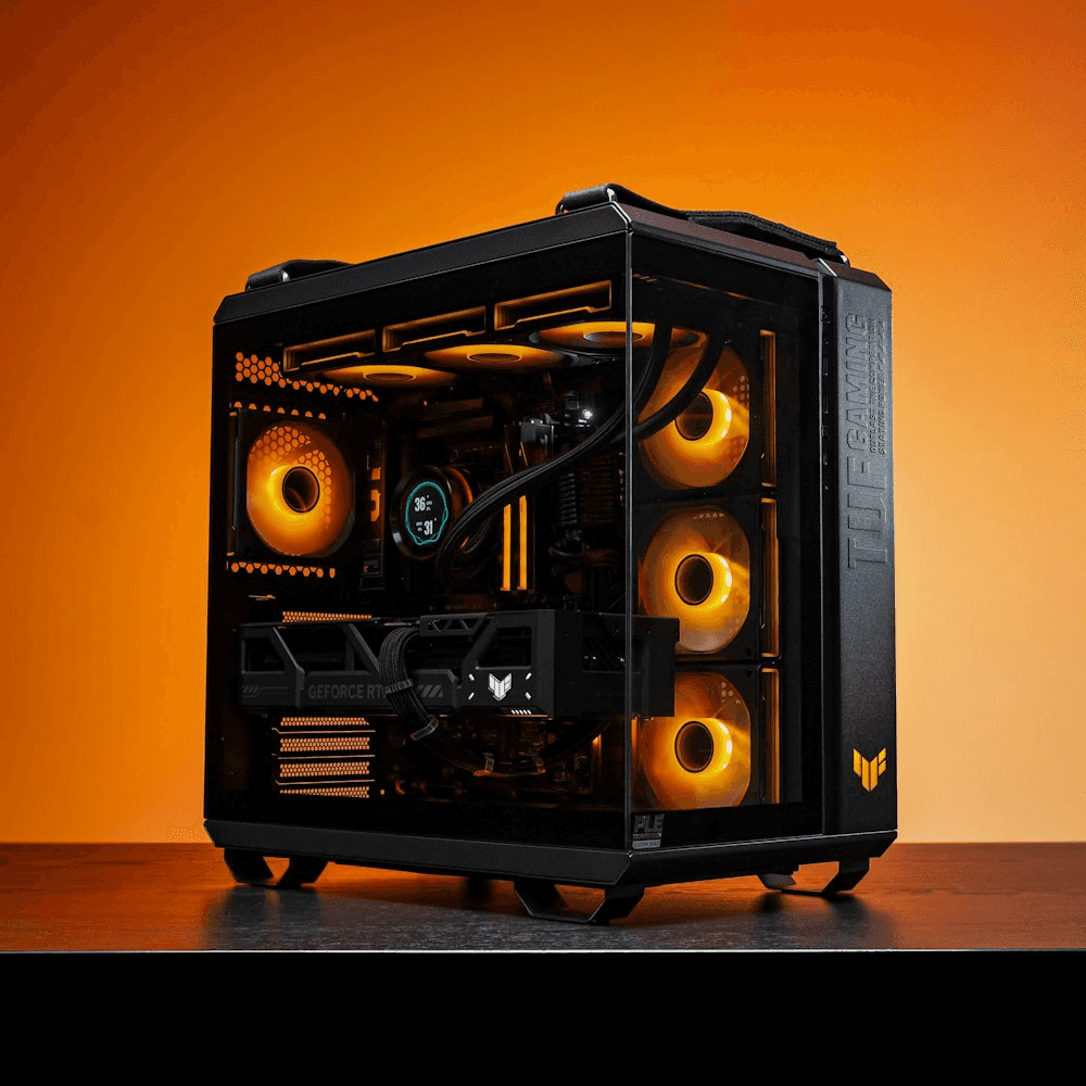 Asus Powered RTX 5070 Ti Gaming PC - AMD Ryzen 9 9900X, TUF RTX 5070 Ti 16GB, 48GB (2*24) 7200 MHz RAM, 2TB 990 PRO SSD, 850W PSU. thumbnail 2