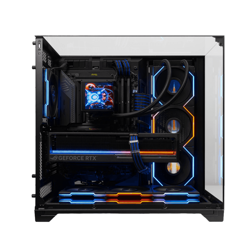 AMD Ryzen 9 9950X3D + ASTRAL RTX 5090 OC GODLIKE Gaming PC, AMD Ryzen 9 9950X3D 16 Cores, 32 Threads, RTX 5090 OC 32G, 64GB (2x32GB) 6000MHz, 4TB Up to 14800MB/s, AIO Liquid Cooler, AI 1600W Titanium thumbnail 4