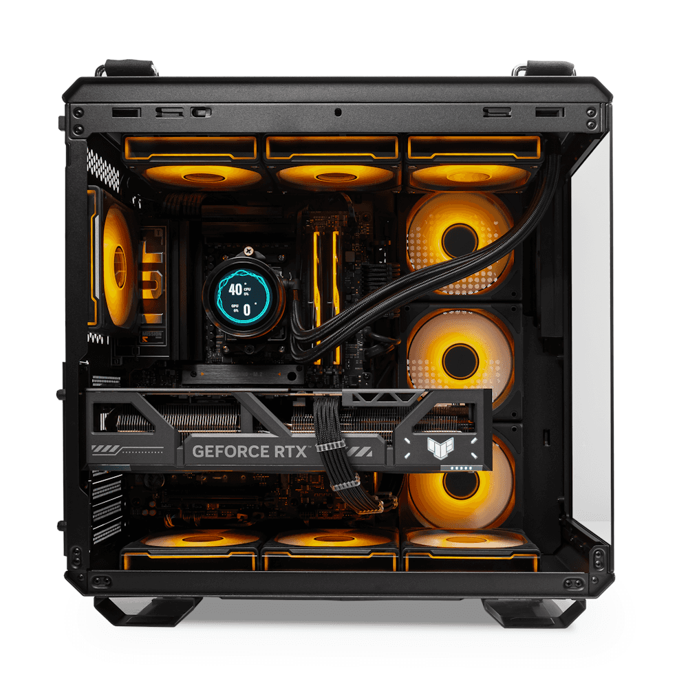 Asus Powered RTX 5070 Ti Gaming PC - AMD Ryzen 9 9900X, TUF RTX 5070 Ti 16GB, 48GB (2*24) 7200 MHz RAM, 2TB 990 PRO SSD, 850W PSU. thumbnail 3