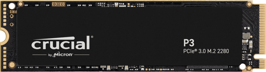 Crucial P3 2TB PCIe Internal SSD, M.2 2280 Form Factor, 3500 MB/s Sequential Read, 3000 MB/s Sequential Write, 440 Terabytes Endurance, NVMe Interface, Black | CT2000P3SSD8 thumbnail 3