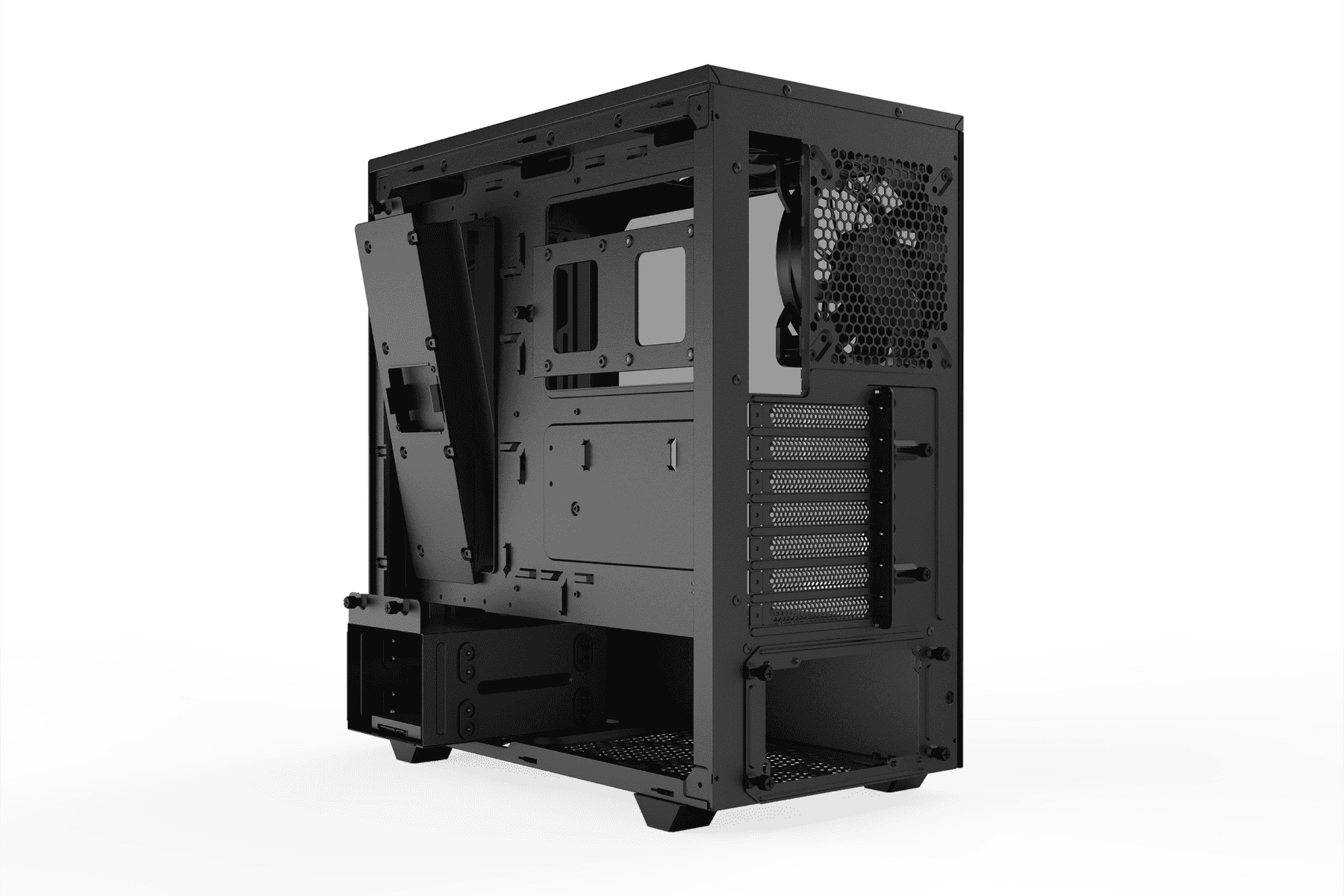 be quiet! Pure Base 500DX ATX Mid Tower PC Case, Tempered Glass Window, High Airflow, ARGB LEDs , 3 Pre-Installed Pure Wings 2 Fans, Up to 360mm Radaitor Support, USB 3.2 Gen. 2 Type C, Black | BGW37 thumbnail 5