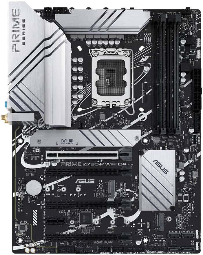 ASUS PRIME Z790-P WIFI D4 LGA1700 ATX Motherboard, Intel Z790 Chipset, 2 Channel 4x DDR4 DIMM, 128GB Max Memory, Wi-Fi 6/2.5Gb Eth, 1x PCIe 5.0 x16, 1x DP, 1xHDMI, USB3.2/2.0 | 90MB1DB0-M0EAY0 thumbnail 8