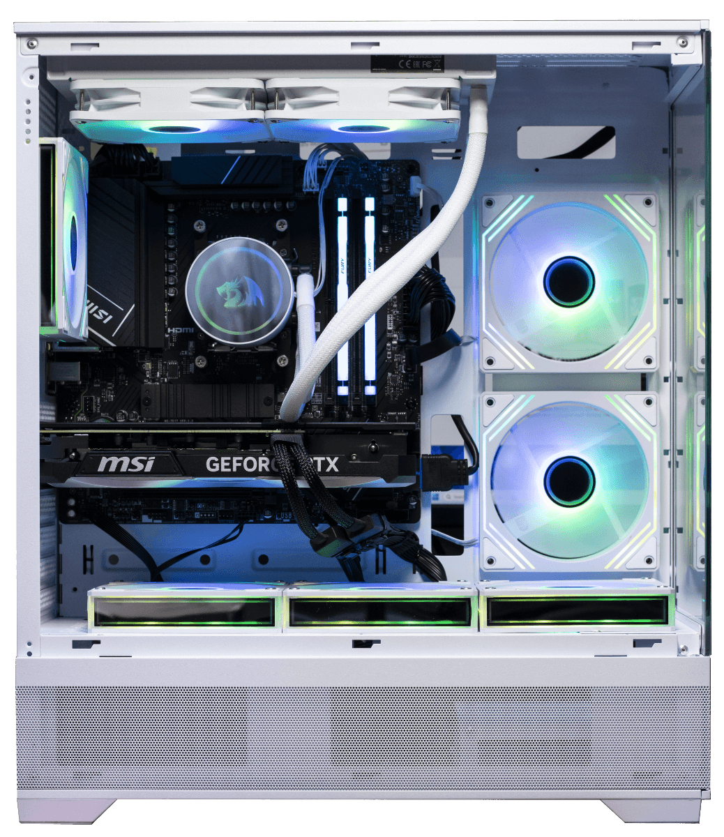 Budget Gaming PC - Core i5-12400F, 12th Gen, 3050 DUAL 6GB OC, 16GB (2x 8GB) 3600 MHz, 500GB SSD, 650W, 240mm Liquid Cooler, Wi-Fi thumbnail 2