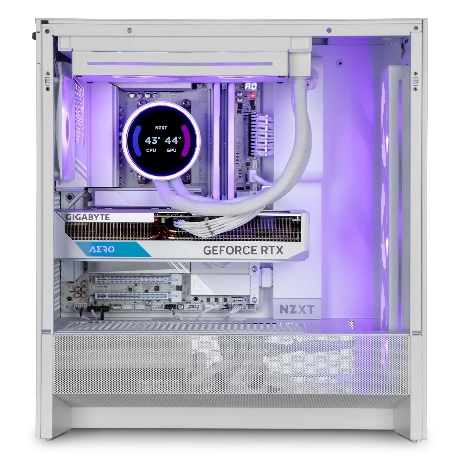 White Gaming PC: Ryzen 7 9800X3D, RTX 5070 Ti 16GB, 32GB DDR5, 1TB Gen5 SSD, LCD AIO, 850W thumbnail 2