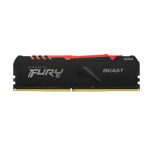 Kingston FURY Beast RGB XMP 32GB (2x16GB) DDR4 3600MT/s CL18, Non-ECC Unbuffered DIMM (Kit of 2) 1RX8 18-22-22 1.35V 288-pin 16Gbit, Black | KF436C18BBAK2/32 thumbnail 3