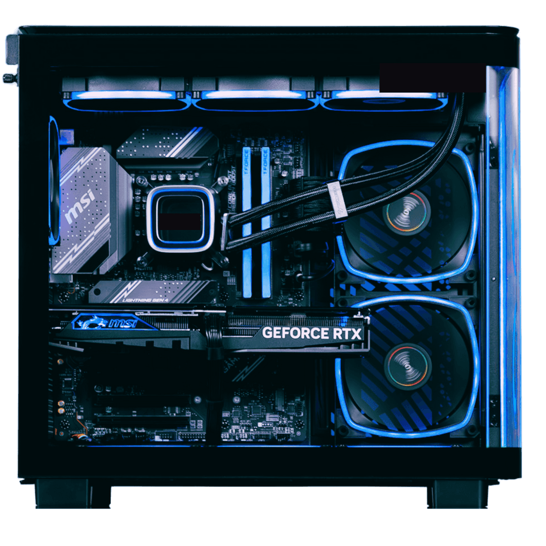 AMD Ryzen 7 9800X3D Gaming PC, Ryzen 7 9800X3D, 8 Cores, 16 Threads, 3X RTX 4080 Super 16GB OC, 32GB (2x16GB) 6400MTs AMD EXPO, 2TB 990 Pro, 850W, AIO Cooler thumbnail 2