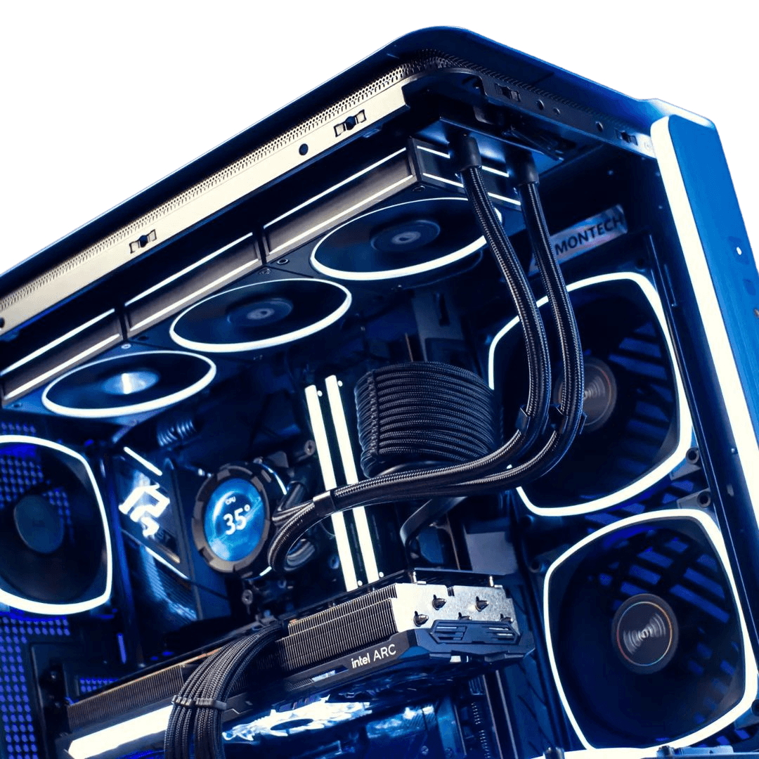 Blue High-End Gaming PC Powered By ASUS (AMD 9700X Ryzen 7, 32GB RAM, RTX 4080 SUPER GPU) thumbnail 5