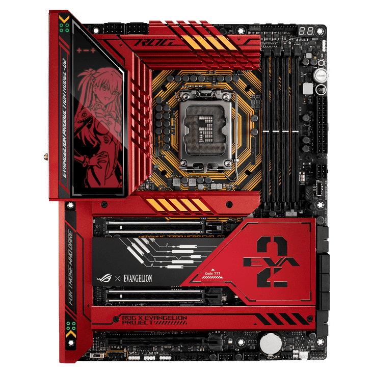 ASUS ROG Maximus Z790 Hero EVA-02 Edition LGA 1700 ATX Motherboard, Intel Z790 Chipset, 4x DDR5 DIMM Slot, 192GB Max Memory, 5x M.2 Slots, 6x SATA Ports, Wi-Fi 6E / BT5.3 | 90MB1FL0-M0EAY0 thumbnail 4