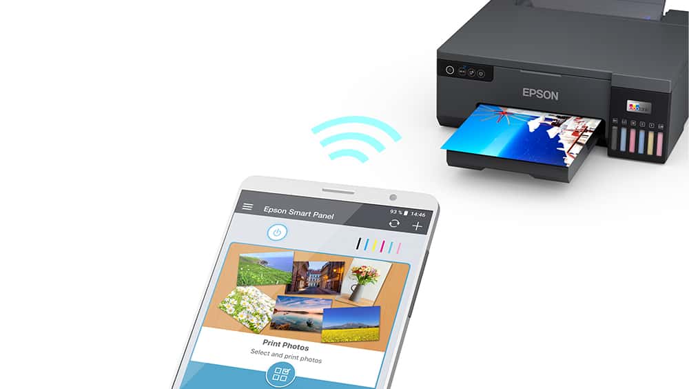 EPSON EcoTank L8050 High Volume 6 Colour A4 Photo Printer, Print 10x15cm Borderless Photos, 5.760 x 1.440 DPI Resolution, 22 ppm Print Speed, Black | C11CK37405 thumbnail 2