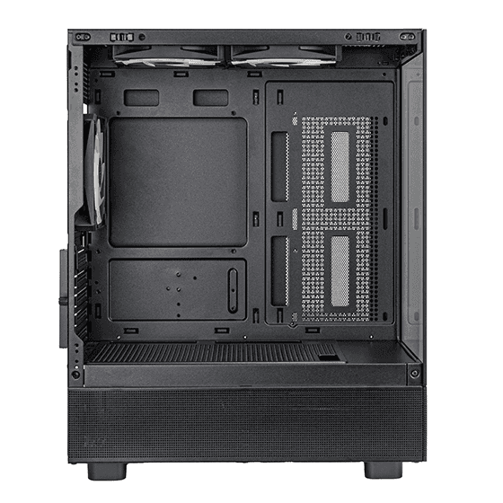 Silverstone Lucid 04 Panoramic Micro-ATX CASE, 270?? Panoramic Tempered Glass View, Motherboard Supports Micro-ATX, 280mm Radiator Compatibility, Top I/O includes 1 x USB Type-C, 2 x USB 3.0, 1 x Audio, 1 x Mic, Black | SST-LD04-B-ARGB thumbnail 2