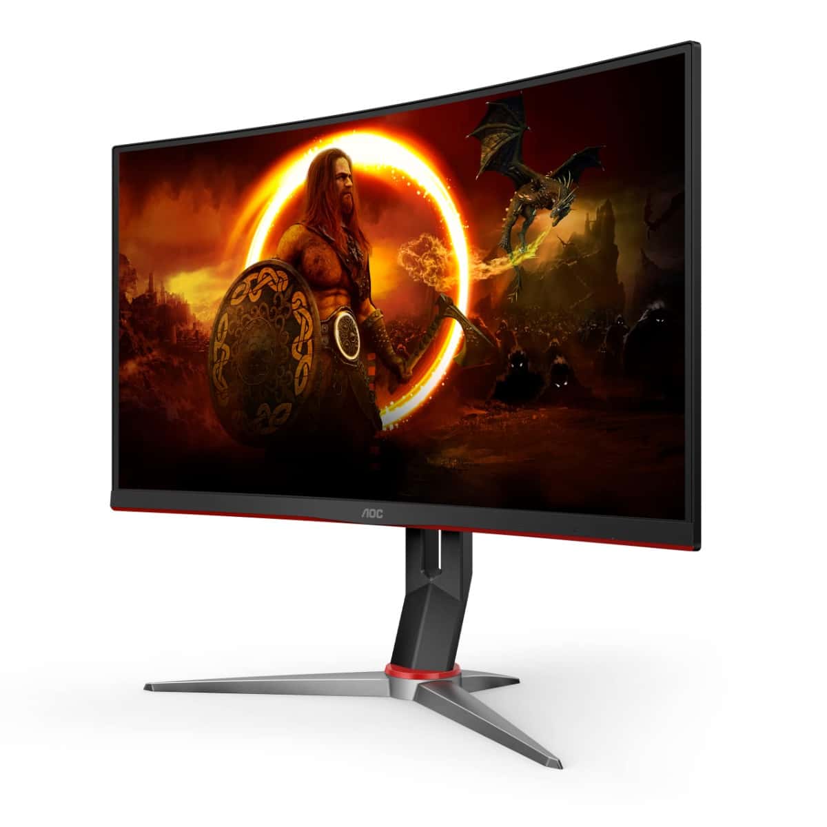 AOC 27G2 27" Frameless Gaming IPS Monitor, FHD 1080P, 1ms 144Hz, NVIDIA G-SYNC Compatible + Adaptive-Sync, Height Adjustable, 3-Year Zero Dead Pixel Guarantee, Black/Red thumbnail 4