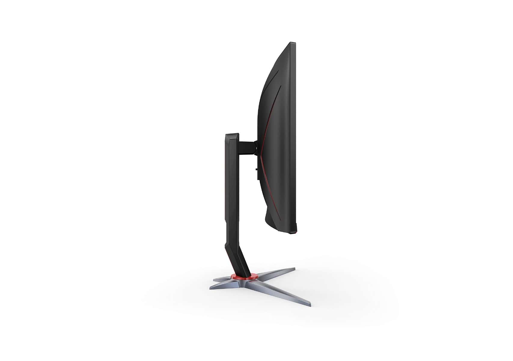 AOC 27G2 27" Frameless Gaming IPS Monitor, FHD 1080P, 1ms 144Hz, NVIDIA G-SYNC Compatible + Adaptive-Sync, Height Adjustable, 3-Year Zero Dead Pixel Guarantee, Black/Red thumbnail 3