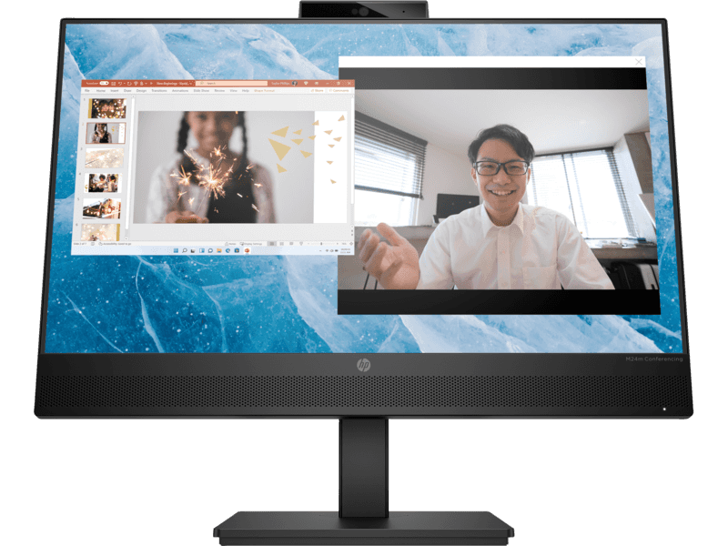 HP M24m Conferencing Monitor, 23.8" FHD IPS Display, 75Hz Refresh Rate, 5ms GtG w/ overdrive Response Time, 16 9 Aspect Ratio, Built-In Noise Cancelling Microphone & 5MP Camera, Black | 678U5AA#ABV thumbnail 4