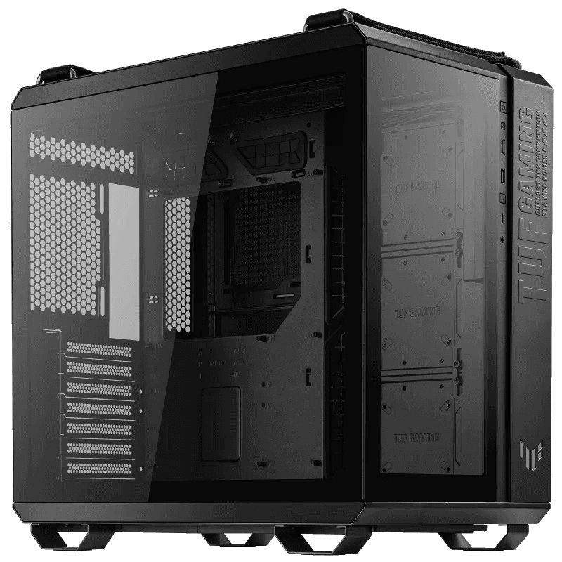 ASUS TUF Gaming GT502 Black ATX Mid-Tower Computer Case with Front Panel RGB Button, USB 3.2 Type-C and 2x USB 3.0 Ports, 2- way Graphic Card Mounting Orientation Compatible, 360mm and 280mm Radiator | 90DC0090-BC9000 thumbnail 11