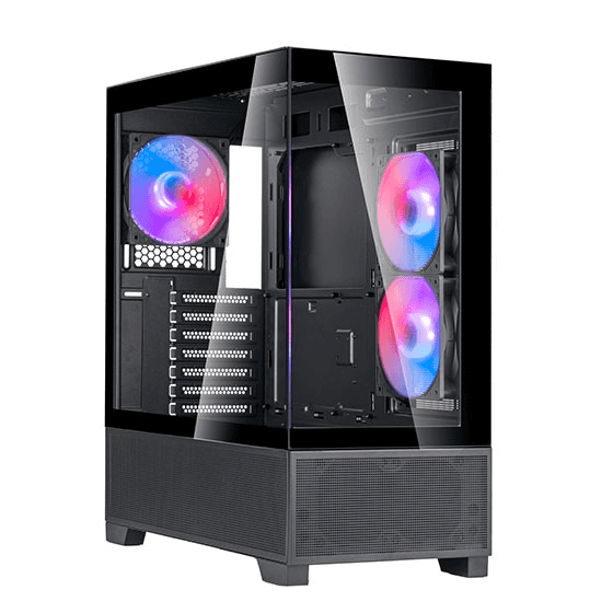 Silverstone Lucid 05 ATX Case, Bold 270° Panoramic View, upto 360mm Radiators, GPU up to 410mm, Type-C | SST-LD05-B-ARGB thumbnail 1