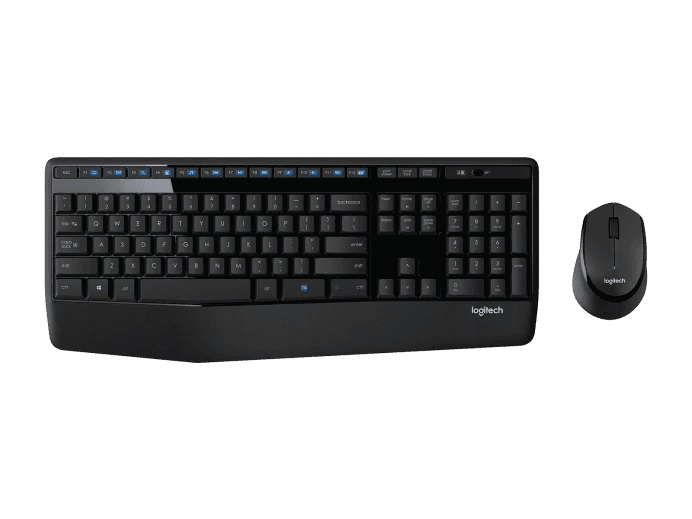 Logitech MK345 COMFORT WIRELESS KEYBOARD AND MOUSE COMBO, Comfortable wireless combo with palm rest, Spill-resistant design, Adjustable height -tilt legs, Music Controls Palm Rest | MK345 thumbnail 5