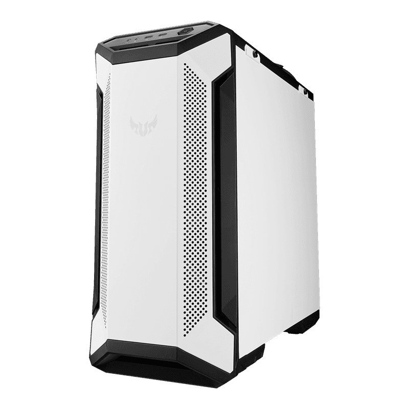 ASUS TUF Gaming GT501 White Edition case supports up to EATX with metal front panel, tempered-glass side panel, 120 mm RGB fan, 140 mm PWM fan, radiator space reserved, and USB 3.1 Gen 1, thumbnail 7