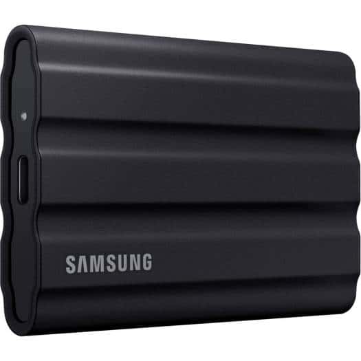 Samsung T7 Shield 1TB Portable External SSD, USB 3.2 Gen2 Interface (10 Gbps), Read/Write Speeds Up to 1050/1000 MB/s, AES 256-bit Encryption, Rugged, IP65 Dust & Water Resistant, Black | MU-PE1T0S/WW thumbnail 2