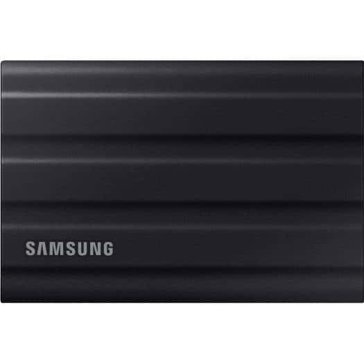 Samsung T7 Shield 1TB Portable External SSD, USB 3.2 Gen2 Interface (10 Gbps), Read/Write Speeds Up to 1050/1000 MB/s, AES 256-bit Encryption, Rugged, IP65 Dust & Water Resistant, Black | MU-PE1T0S/WW thumbnail 1