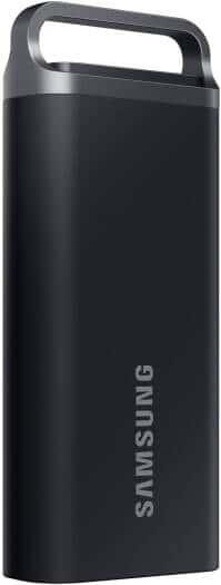 Samsung T5 EVO 8TB USB 3.2 Gen 1 Portable External SSD, Up to 460 MB/s Data Transfer Rate, Rubber Skin Design, AES 256-Bit Hardware Encryption, Integrated Hook - Black | MU-PH8T0S/WW thumbnail 5